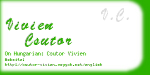 vivien csutor business card